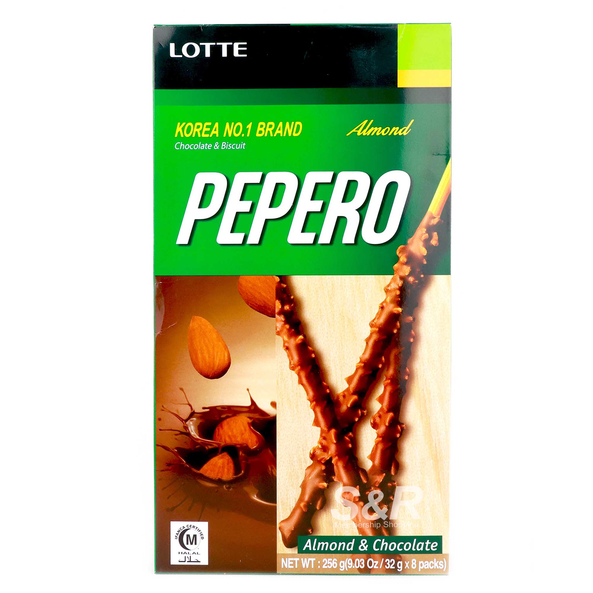 Lotte Pepero Almond and Chocolate 8 packs